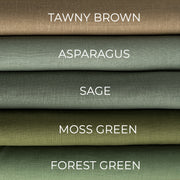 @color:Tawny Brown,color:Asparagus, color:Forest Green, color:Sage, color: Moss Green