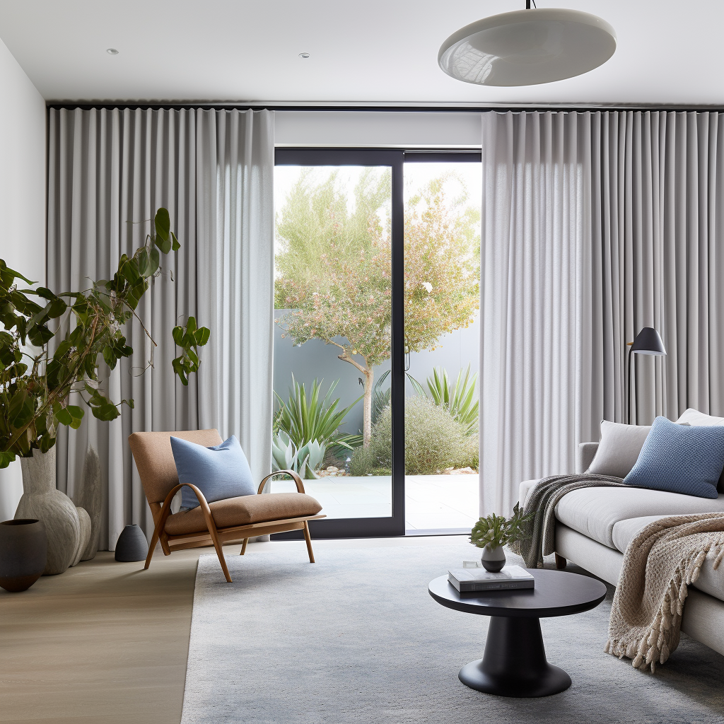 Grey S-fold Linen Curtain Panel - Custom Sizes & Colors