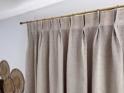 Linen Blackout Curtains, Color: Natural