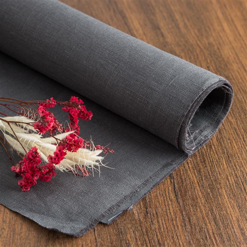 Iron Grey Linen Fabric by the Yard - 100% French Natural - Width 59" Iron Grey Linen Fabric by the Yard - 100% French Natural - Width 59"