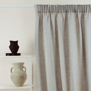 Linen Curtain for Ceiling Track - Unlined Curtain Panels - White, Natural, Grey Colors
