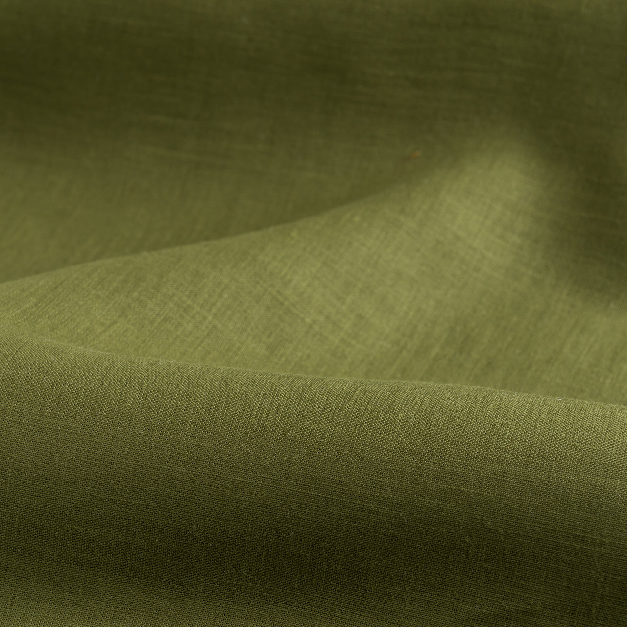 Moss Green Linen Fabric by the Yard - 100% French Natural - Width 52”