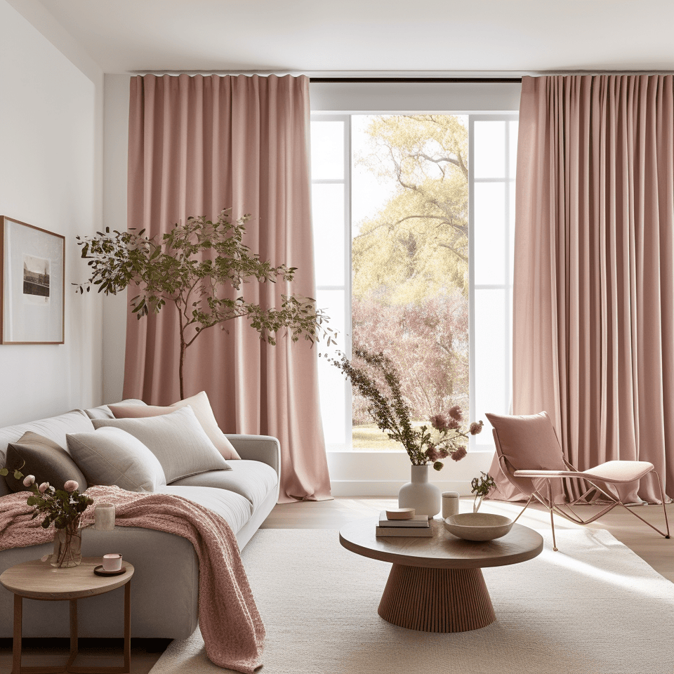Pink Curtains - Custom Blackout & Sheer Pink Curtains for Bedroom