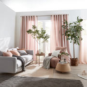 Pink Linen Grommet Top Linen Curtain - Custom Sizes & Colors - for Living Room