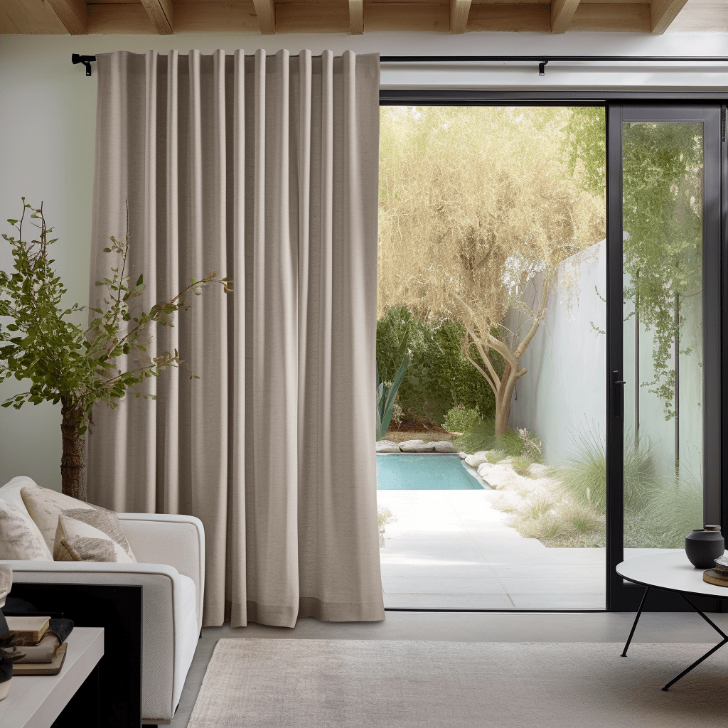 Sliding Patio Door Linen Curtains - Back Tabs - Unlined or With Lining ...