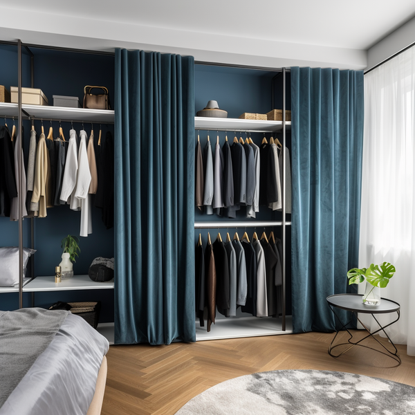 Steel_Blue_Velvet_Back_Tab_Closet_Curtai