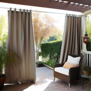 Tab Top Outdoor Waterproof and Windproof Curtain - Various Colors and Custom Sizes