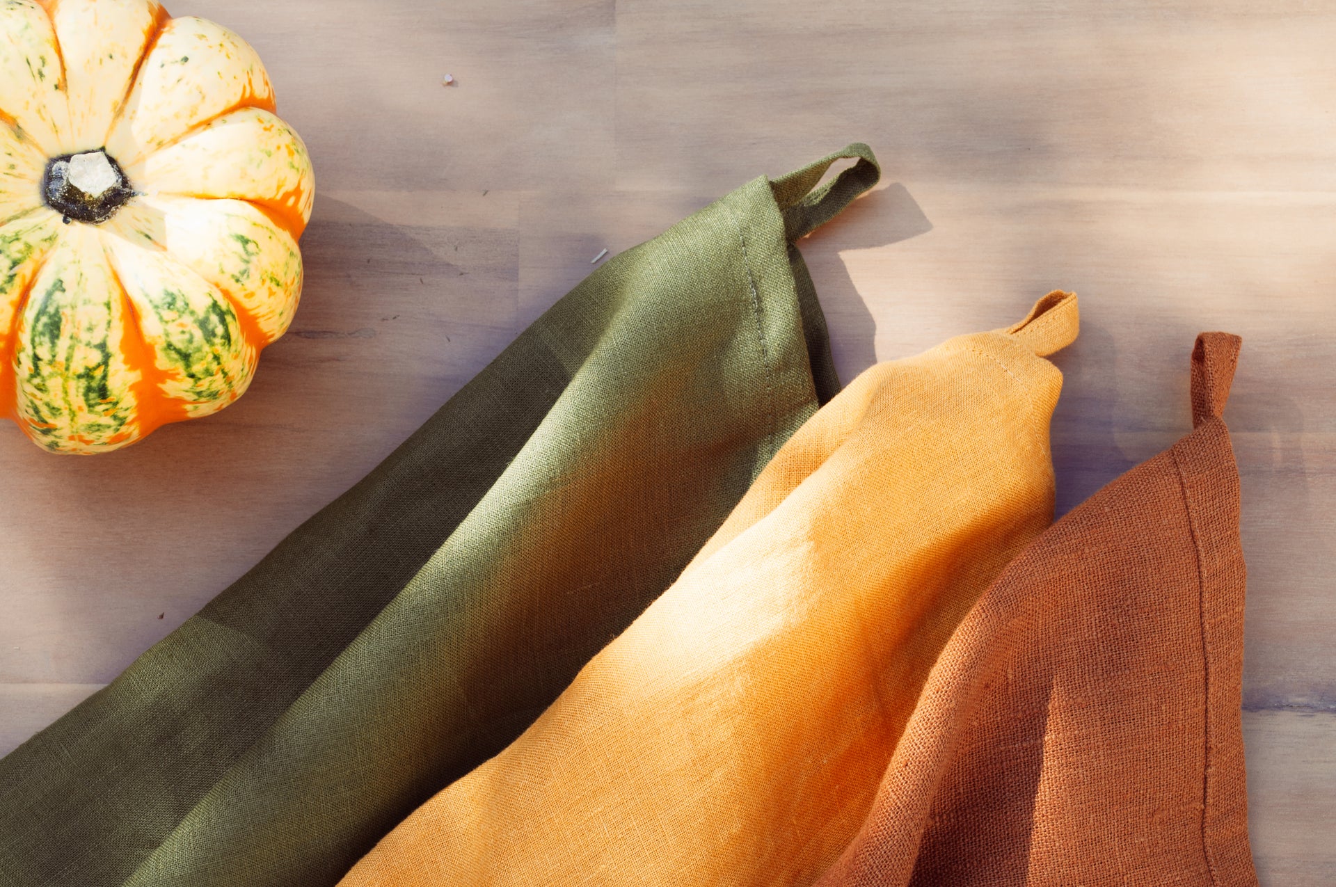 2pcs Linen Tea Towels in Vibrant Colors - Kitchen Linen Towel Gift - F