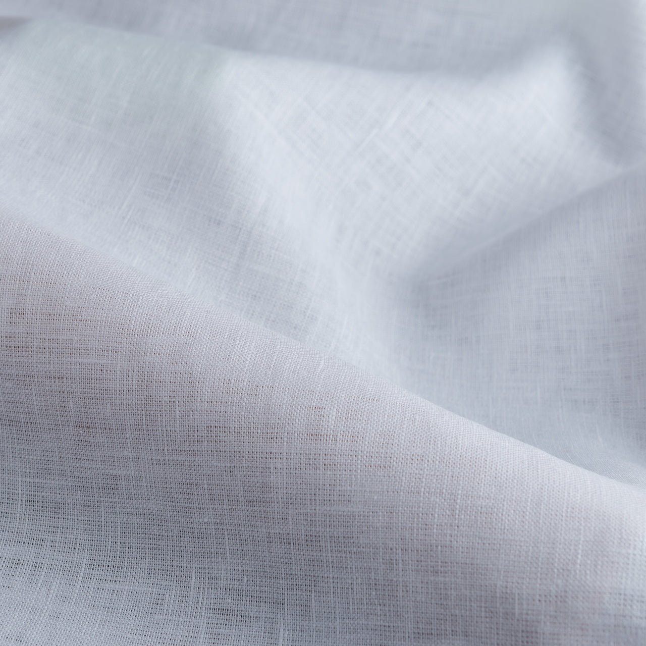 White Medium Weight Linen Fabric by the Yard - 100% French Natural - Width 52”- 106”