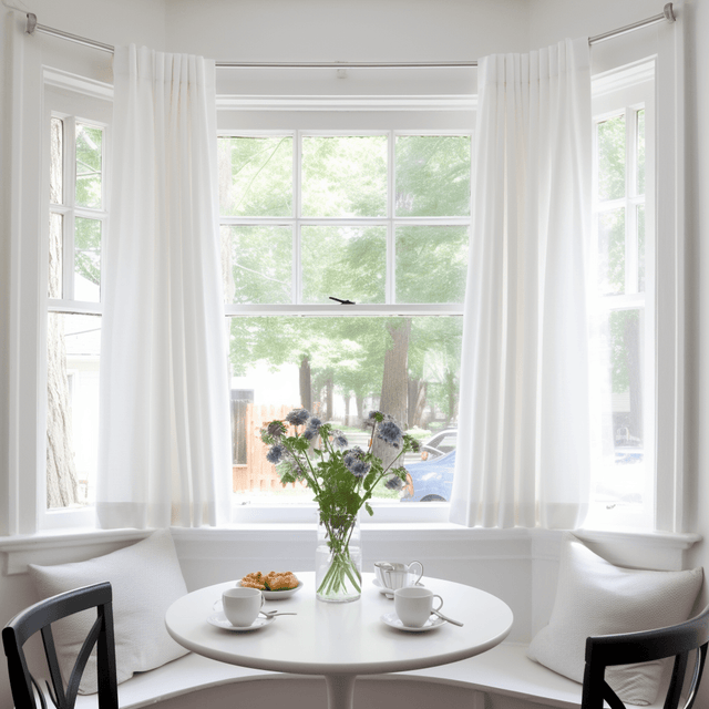 Bay Window Curtains - Curtains for Bay Window in Living Room, Kitchen