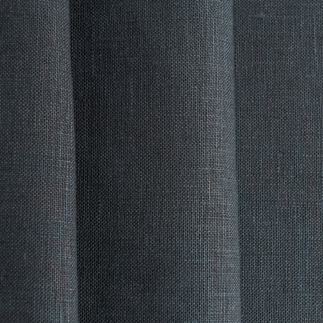 Charcoal Grey Linen Curtain with White Cotton or Blackout Lining - Back Tabs Heading - Custom Sizes & Colors