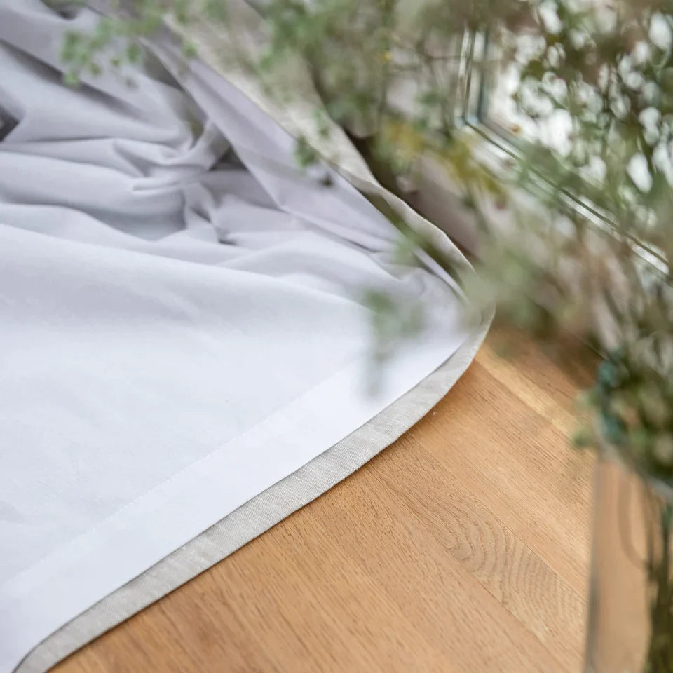 Linen Curtain Panel - S-Fold - Suitable for Rings and Hooks or Tracks - Unlined Linen Curtain