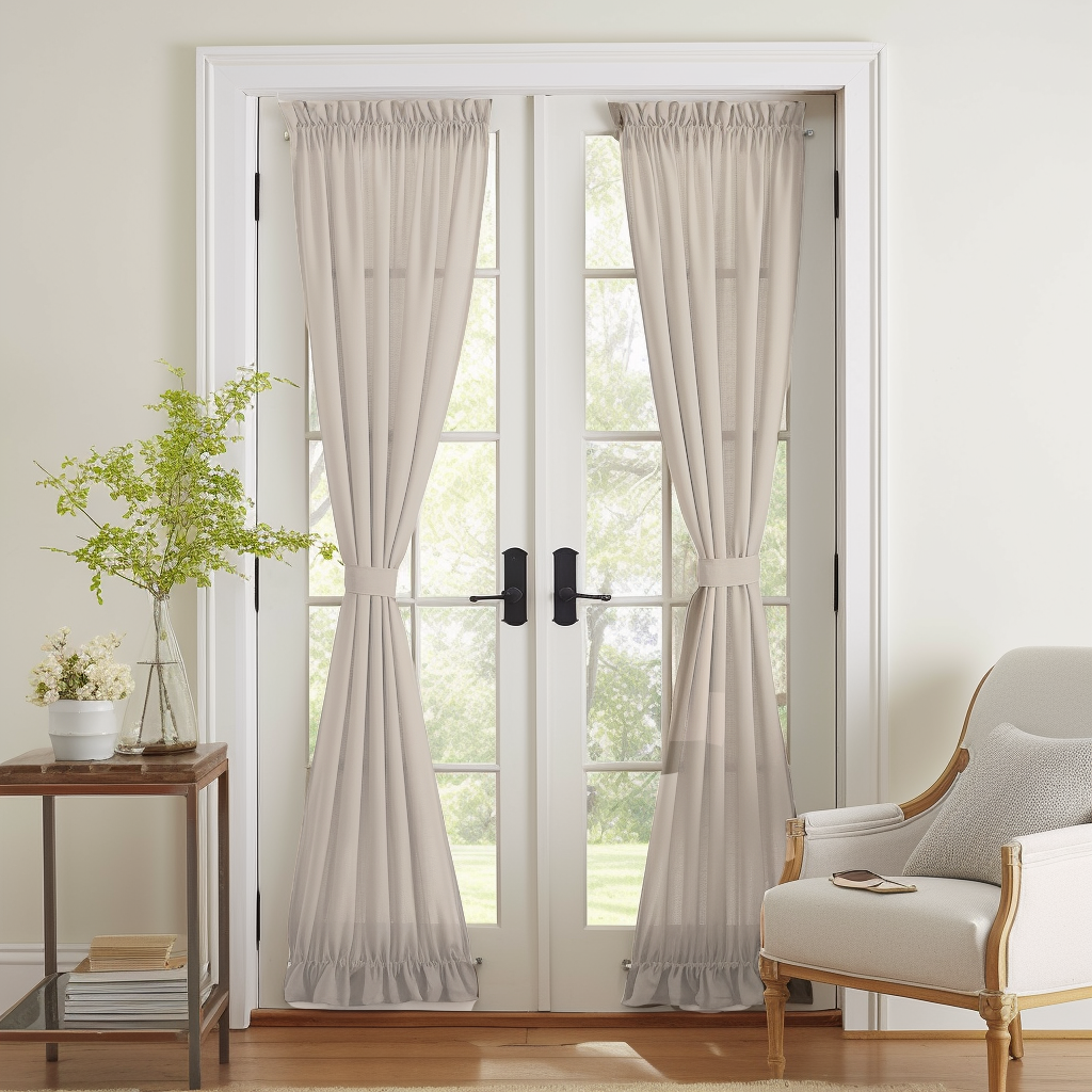 French Door Curtains, Color: Cream