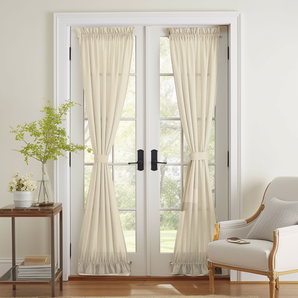 Linen French Door Curtain Panel - Custom Width and Length