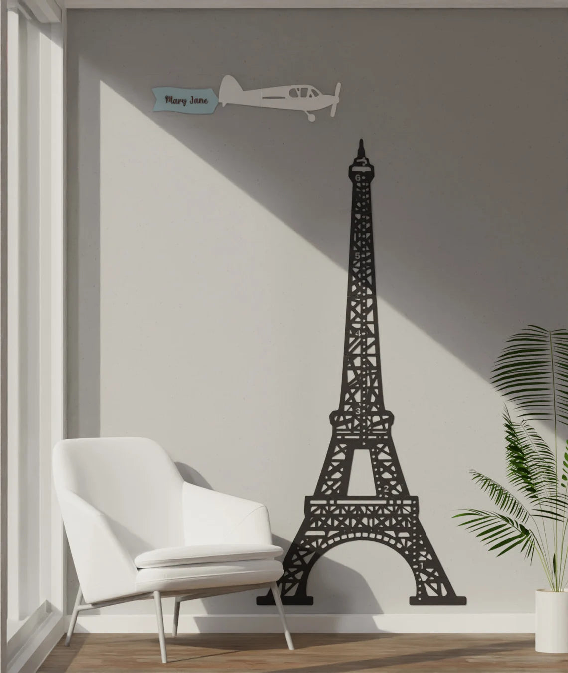 Growth Chart Wooden Markers - Eiffel Tower