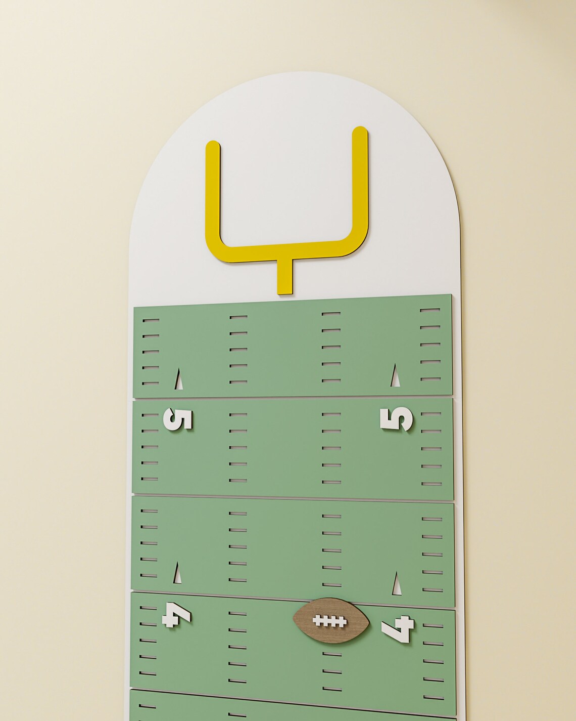 Growth Chart Wooden Markers - Football