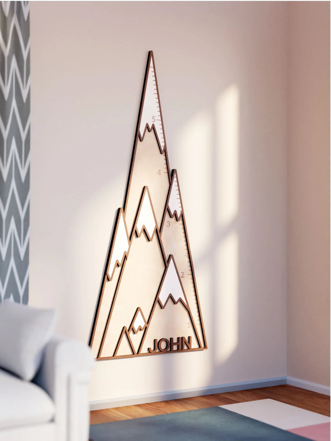 Growth Chart Wooden Markers - Mountain