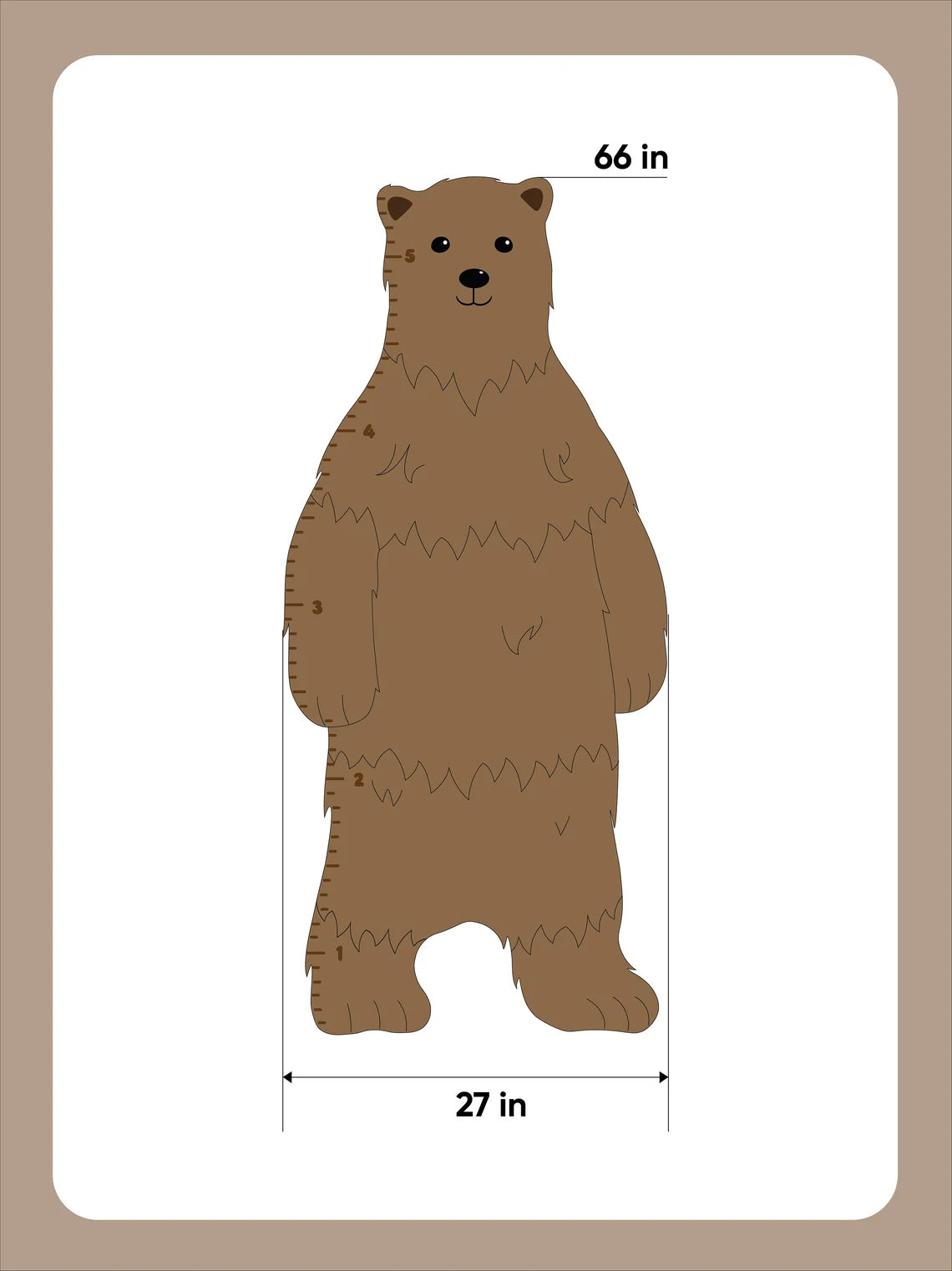 Growth Chart Wooden Markers - Polar Bear