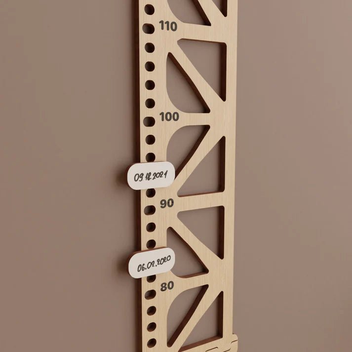 Growth Chart Wooden Markers - Construction Crane