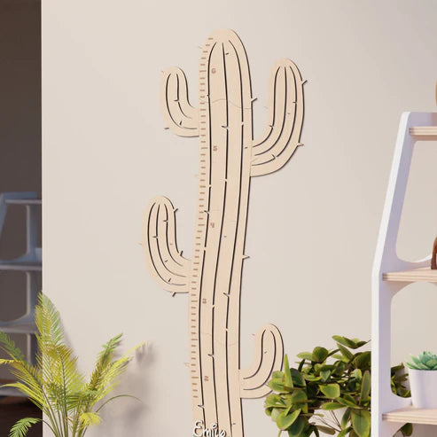 Growth Chart Wooden Markers - Cactus