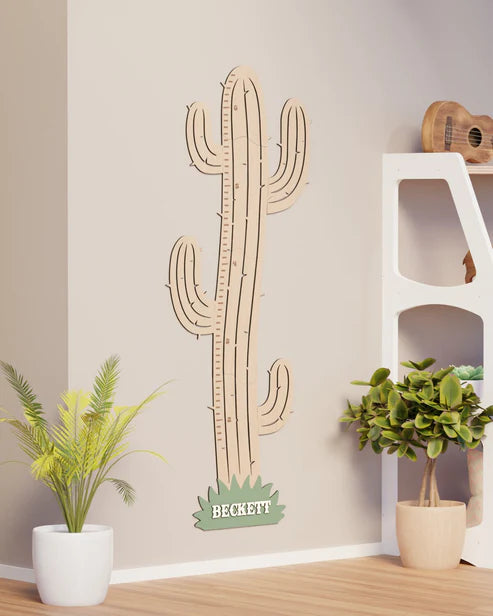 Growth Chart Wooden Markers - Cactus