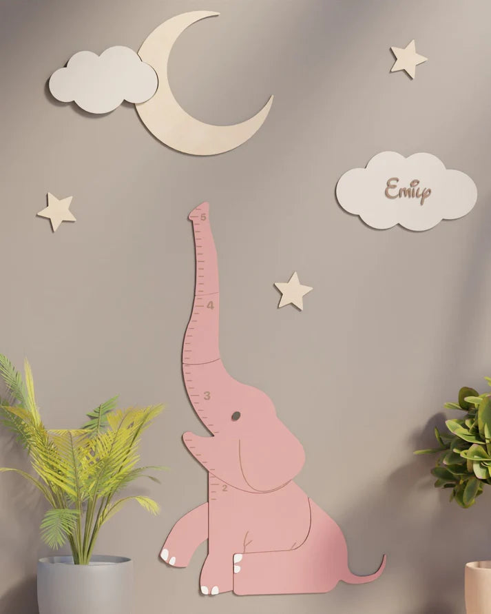 Growth Chart Wooden Markers - Elephant