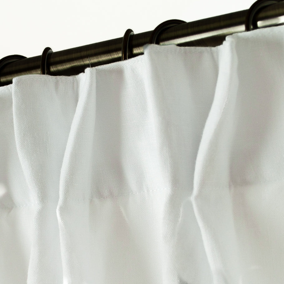 Linen Blackout Curtains, Color: White