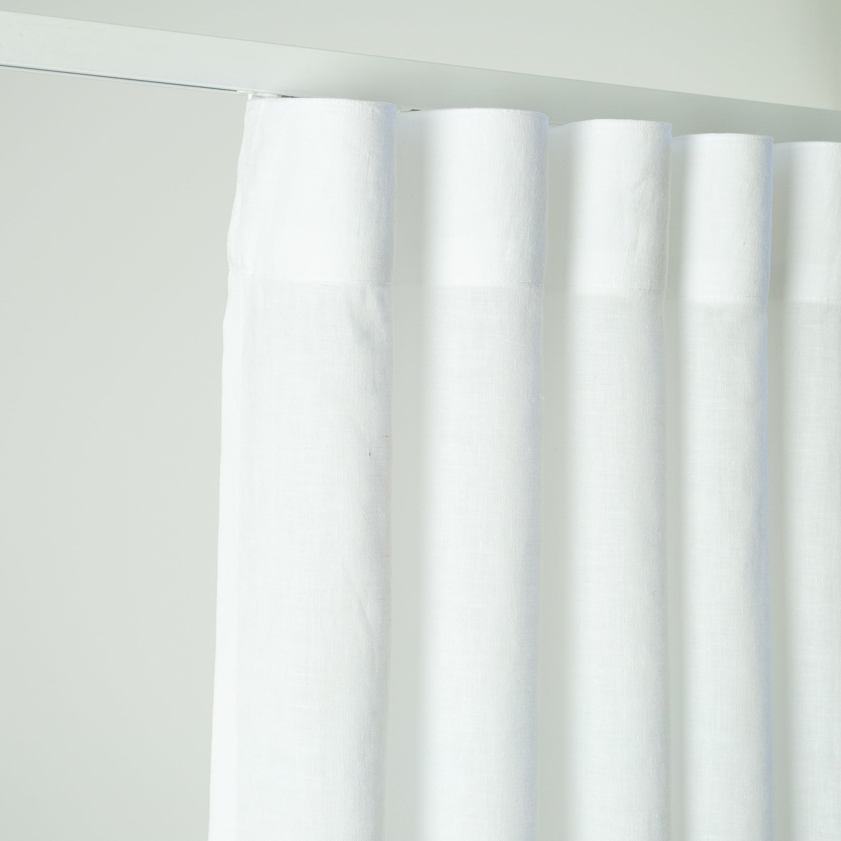 Unlined Curtain in White Color