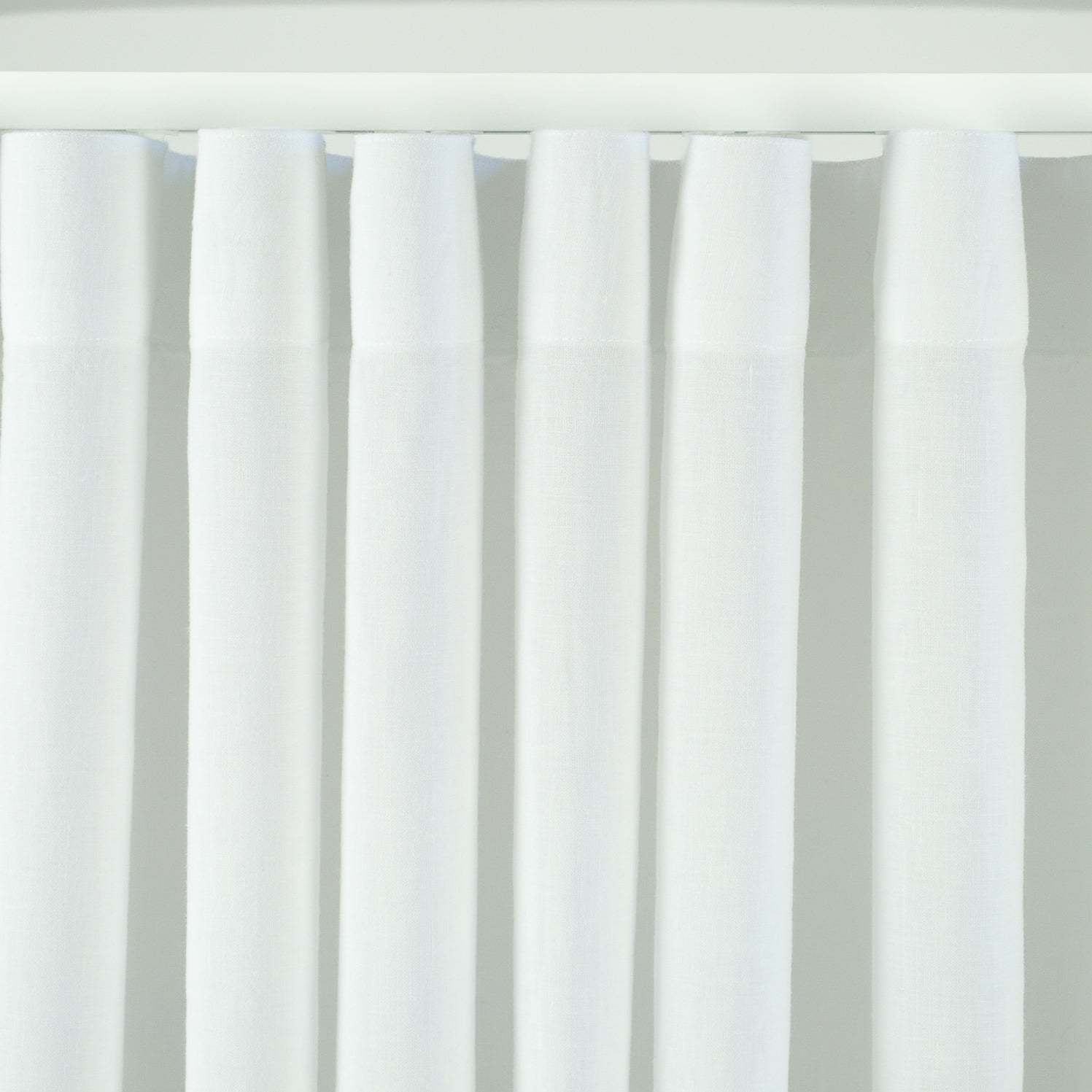 Unlined Curtain in White 