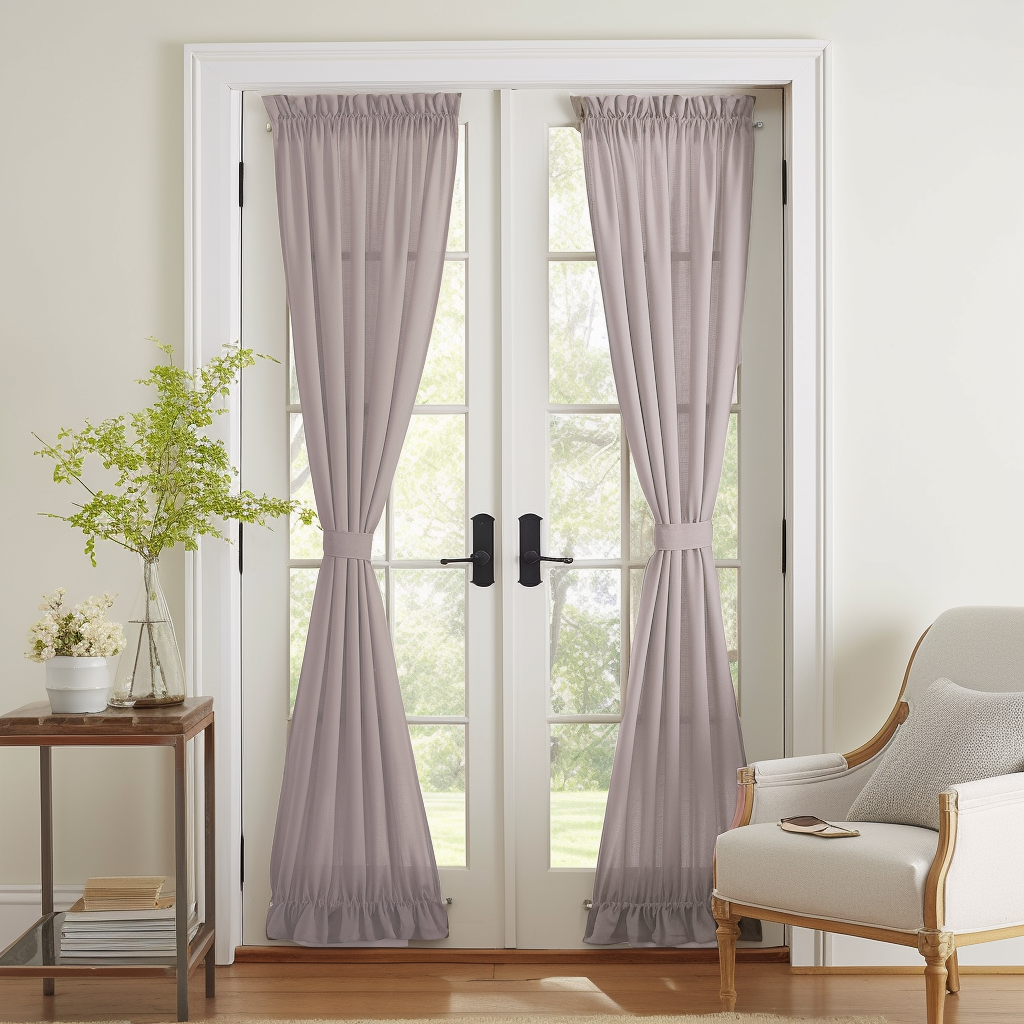 French Door Curtains, Color: Stone Grey 
