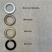 @ GROMMET COLOR: Bronze/Plastic, GROMMET COLOR: Matte Nickel/Plastic, GROMMET COLOR: Brass/Plastic, Grommet Color: Black/Plastic