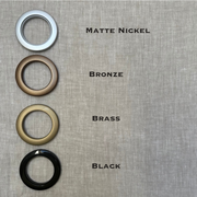 Grommets Color: Matte Nickel/Plastic, Grommets Colror: Bronze/Plastic, Grommets Color: Brass/Plastic, Grommets Color: Black/Plast