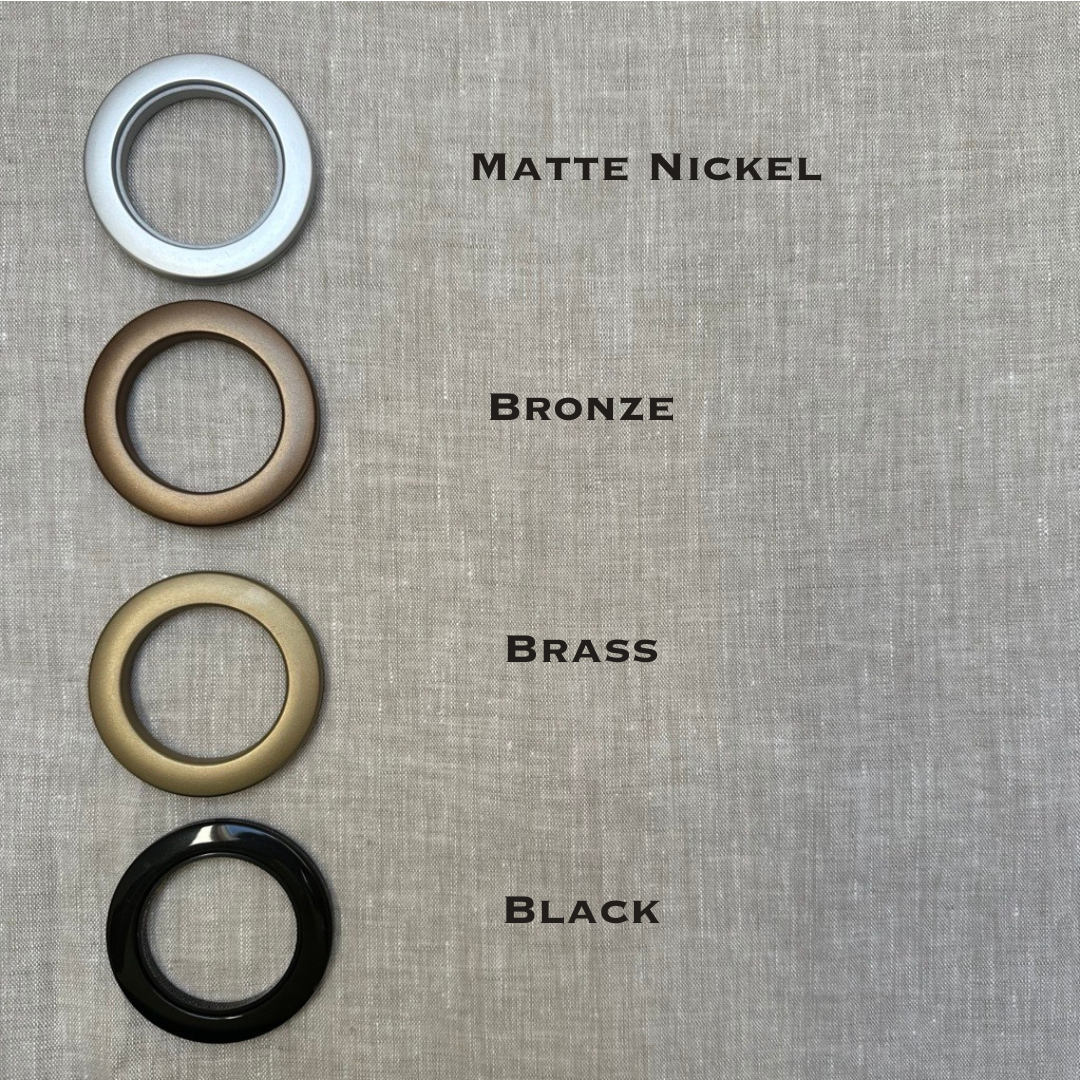 @ GROMMET COLOR: Bronze/Plastic, GROMMET COLOR: Matte Nickel/Plastic, GROMMET COLOR: Brass/Plastic, GROMMETs COLOR: Black/Plastic