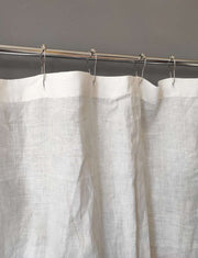 Linen Shower Curtains with Waterproof Lining