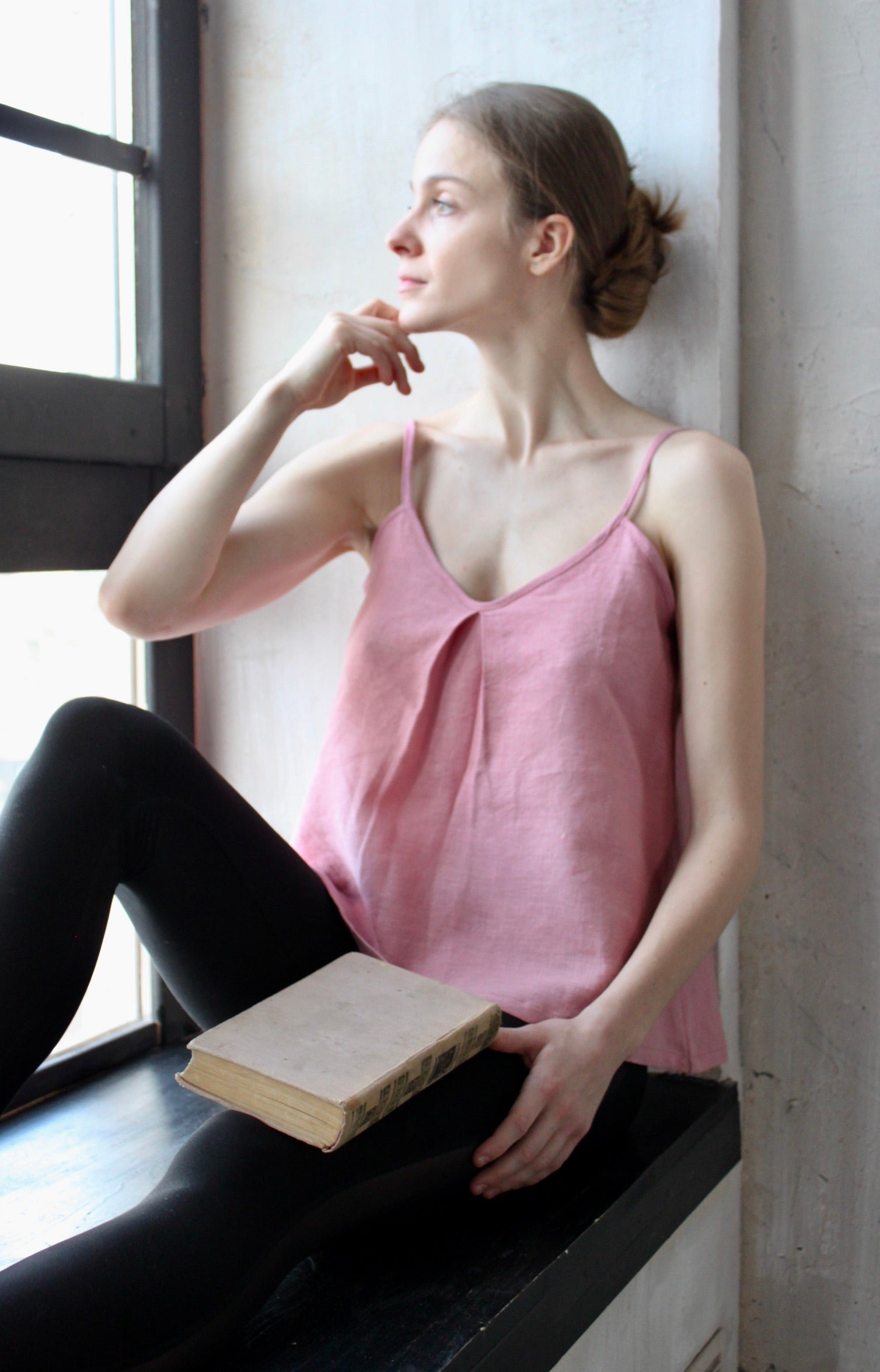 Linen Tank Top - Relaxed Linen Loungewear - Pink White Blue and More c
