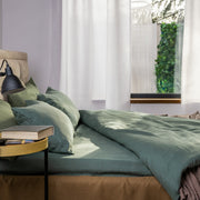 Green Linen Bedding