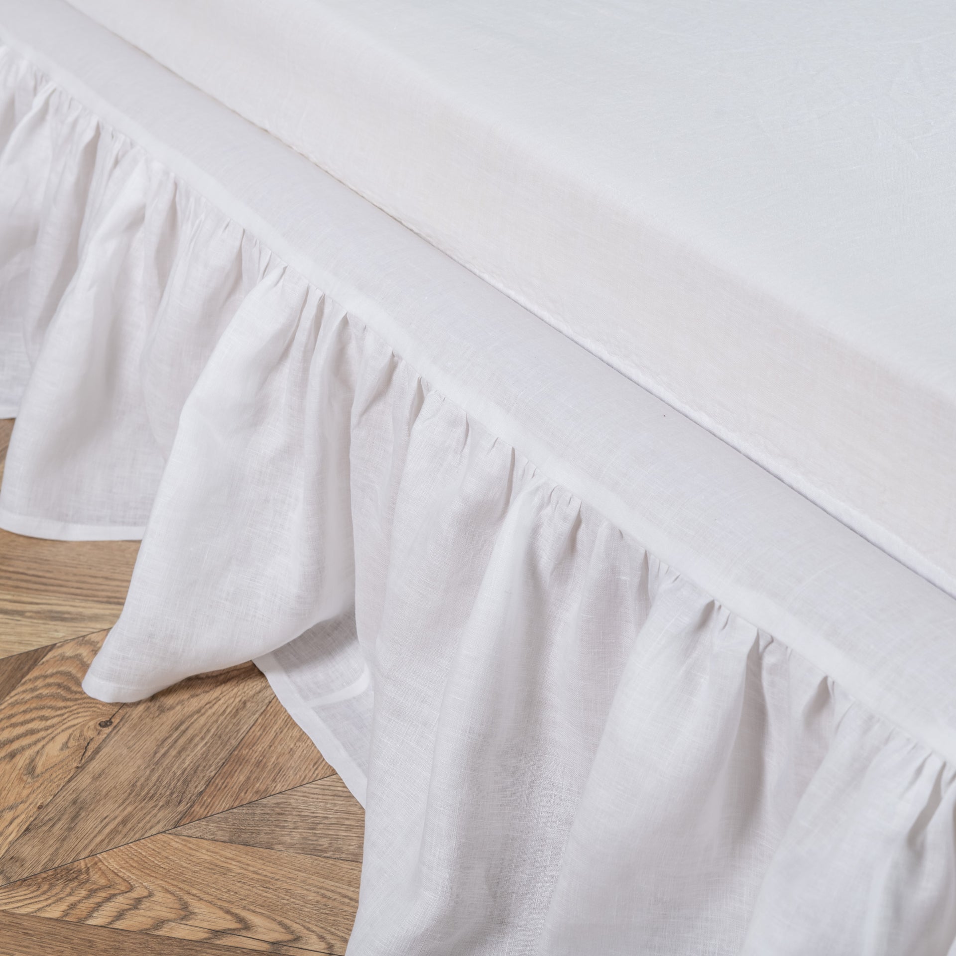 White Linen Bedding Set