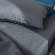 Grey Linen Pillowcase