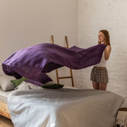 Purple Linen Bed Spread