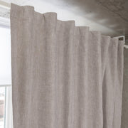 Thermal Linen Curtains, Color: Natural (Back Tabs Heading)
