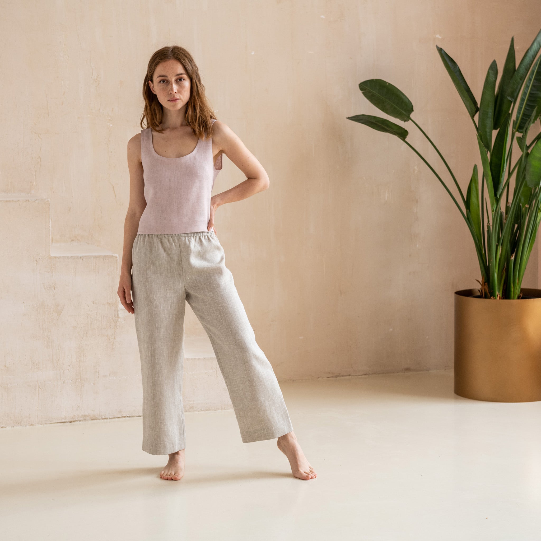 19SO 24/7 wide white pants M