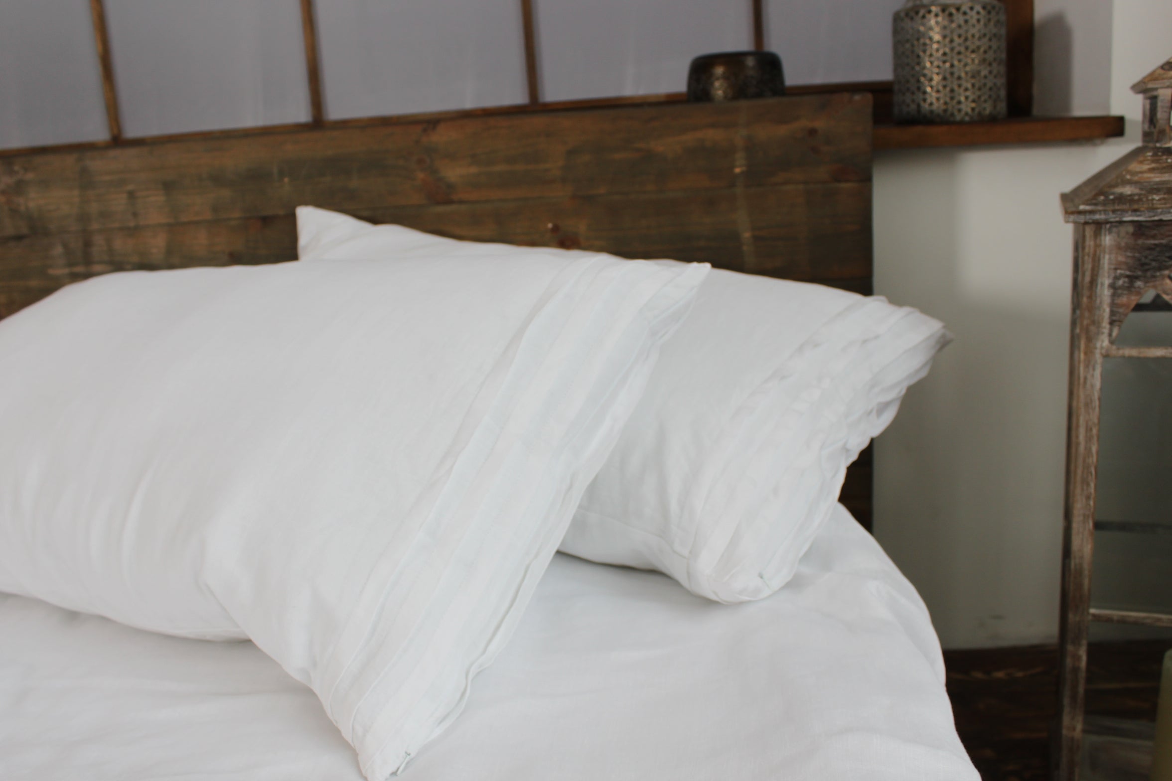 Decorative bed pillow on sale shams