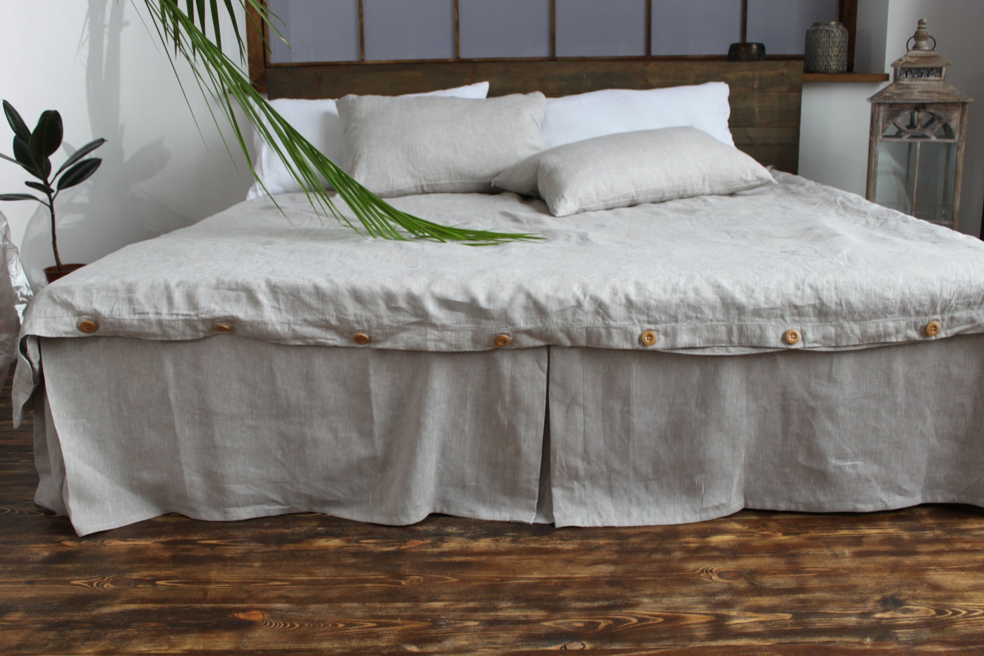 Box Pleated Bed Skirt Cotton Lined