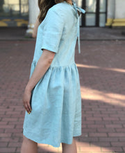 Linen Dress with Pockets