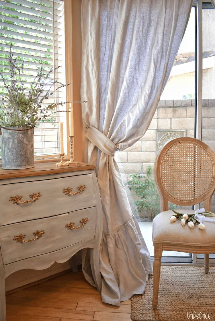 3H Linen Ruffled Curtain Panel - Thumbnail 5
