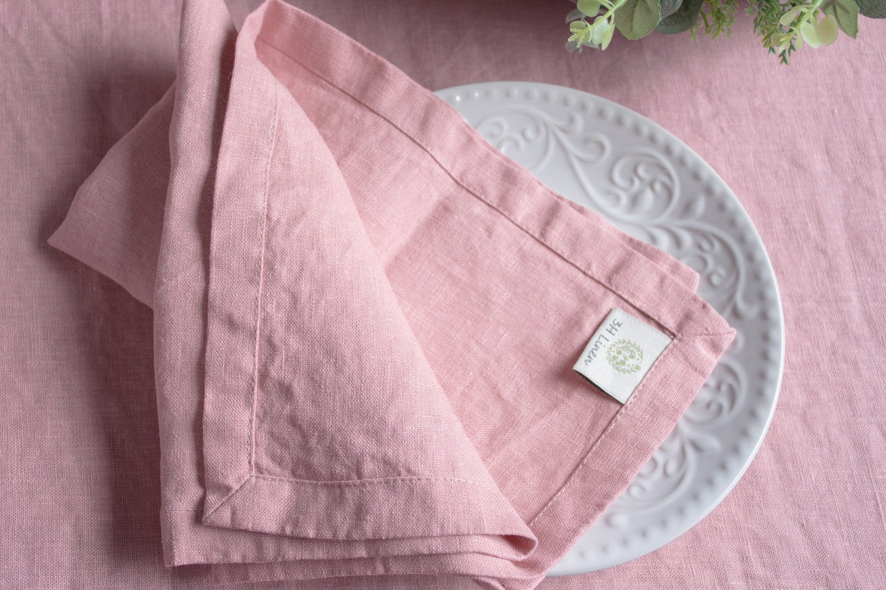 Linen Napkins –100% European Flax – Pure Linen Cloth Napkins