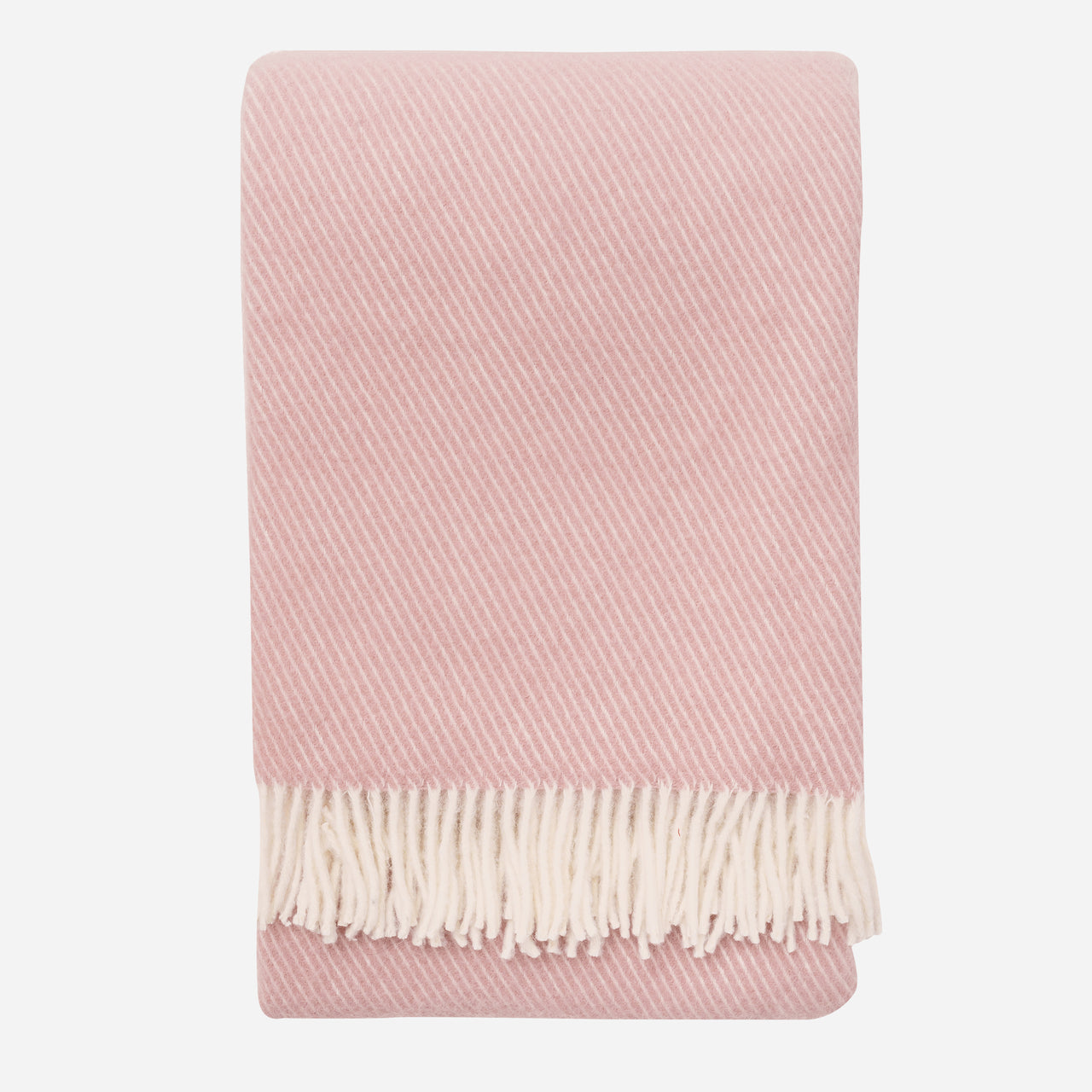 Tweed Powder Pink Throw Blanket - Sort to the Touch - 100% Pure Wool