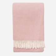 Tweed Powder Pink Throw Blanket - Sort to the Touch - 100% Pure Wool