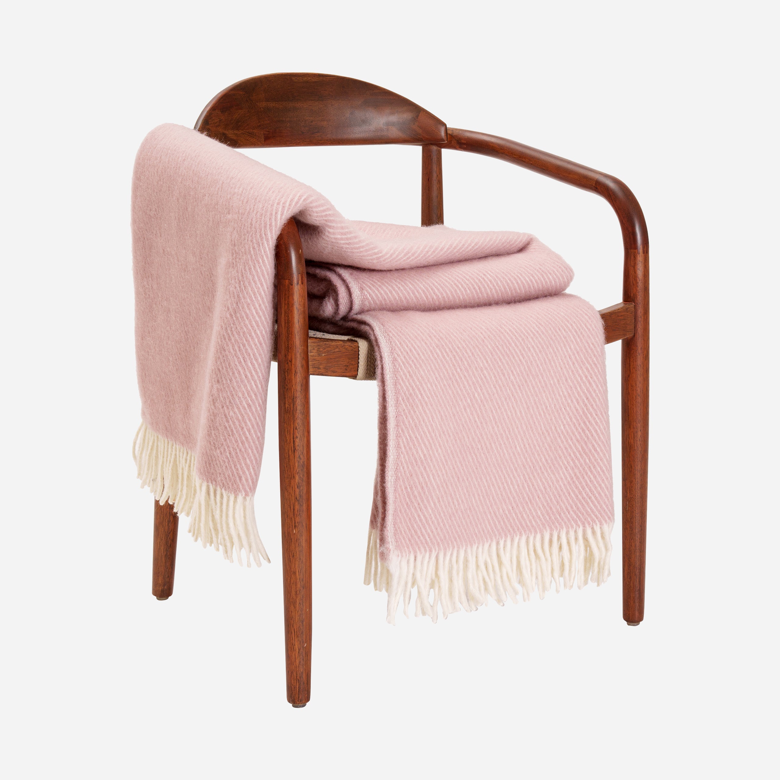 Blush pink wool discount throw