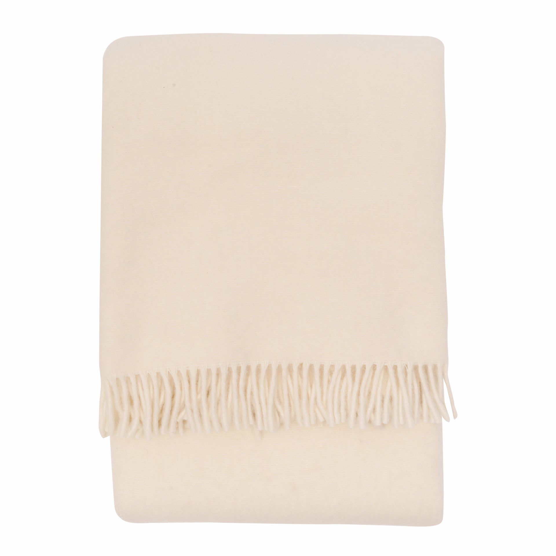 Heavy & Thick Wool Throw Blanket - Cream 100% Pure Sheep Wool Blanket